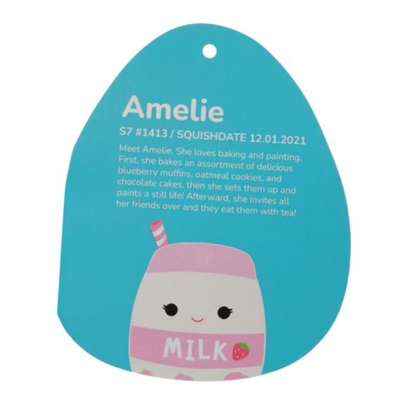 LAST NWT 7.5” Amelie the Strawberry Milk 🍓Squishmallow - Picture 2 of 2